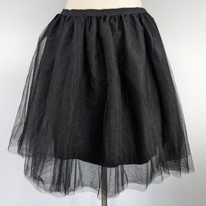 Lane Bryant Black Tulle A-Line Skirt